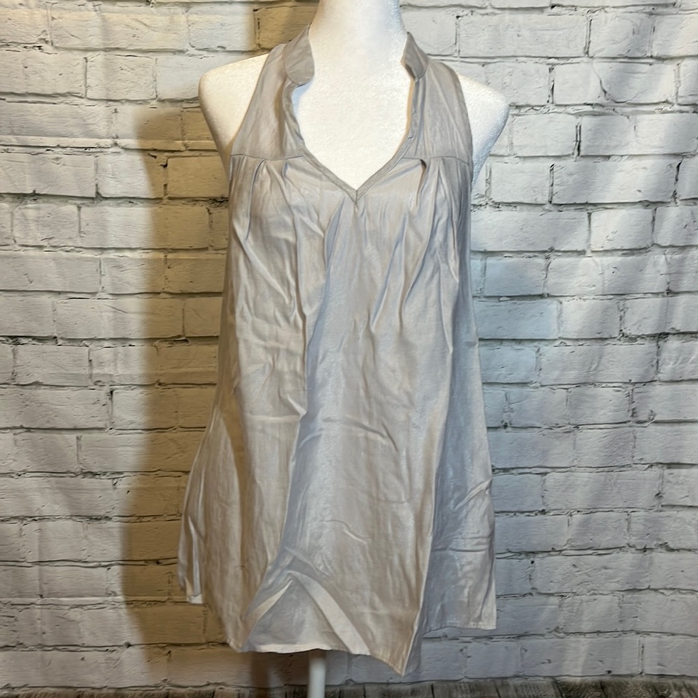 Silvery Gray Tank Blouse